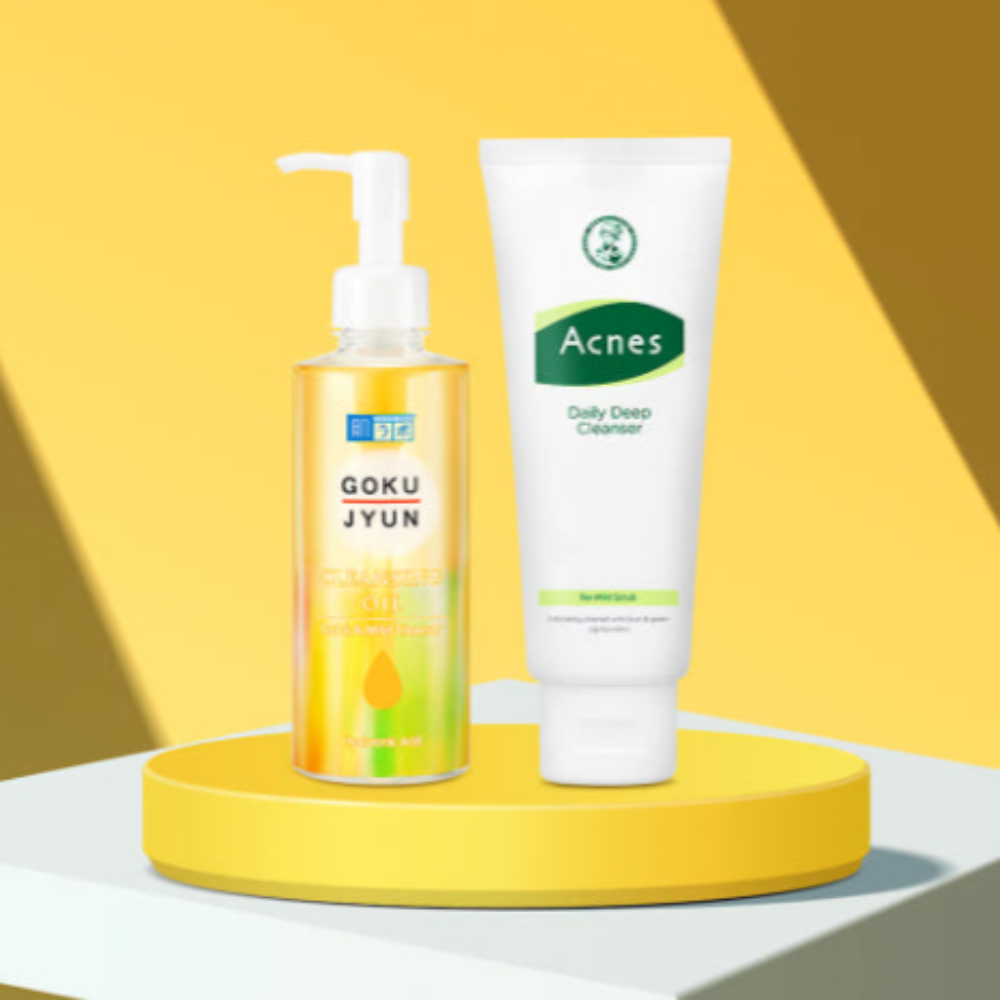 하다라보 고쿠쥰 클렌징 오일 + 데일리 딥 폼 클렌저