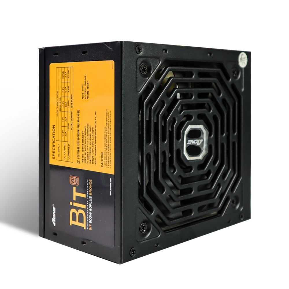 AONE BIT 800W 80PLUS BRONZE 마이닝 벌크 ATX 파워