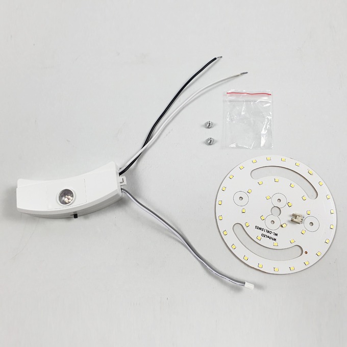 화이트엘이디 LED모듈 15W 직부등 센서등 리폼 원형모듈+안정기 조명 LED전등교체