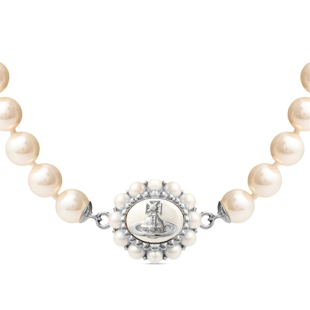 비비안 웨스트우드 목걸이 AMAYA 아마야 라지 펄 실버 크림로즈 펄 6301012U02P103 P103