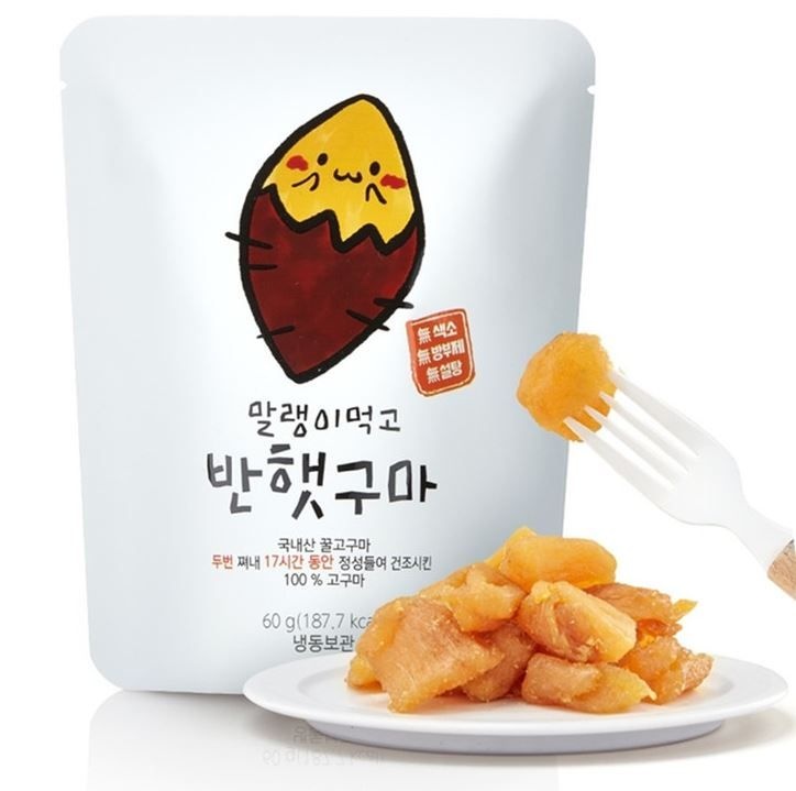 농업회사법인 다모식품(주) 해남 고구마말랭이 촉촉한 간식 두번 쪄내 17시간 건조 - 60g 10봉