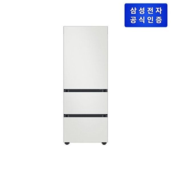 삼성전자 [삼성전자][삼성] 비스포크 김치플러스 3도어 키친핏 [RQ33DB74D201] 313L 코타 화이트