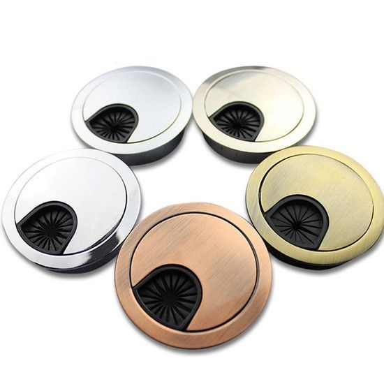 (주)에이치플러스몰 케이블아웃렛 60mm 폴리쉬피니쉬 전선캡 홀커버 마개 아웃렛 홀 구멍 데스크홀