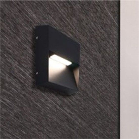 LED 에코 케바 사각 벽등 5W IP54 주백색 플리커프리 자재