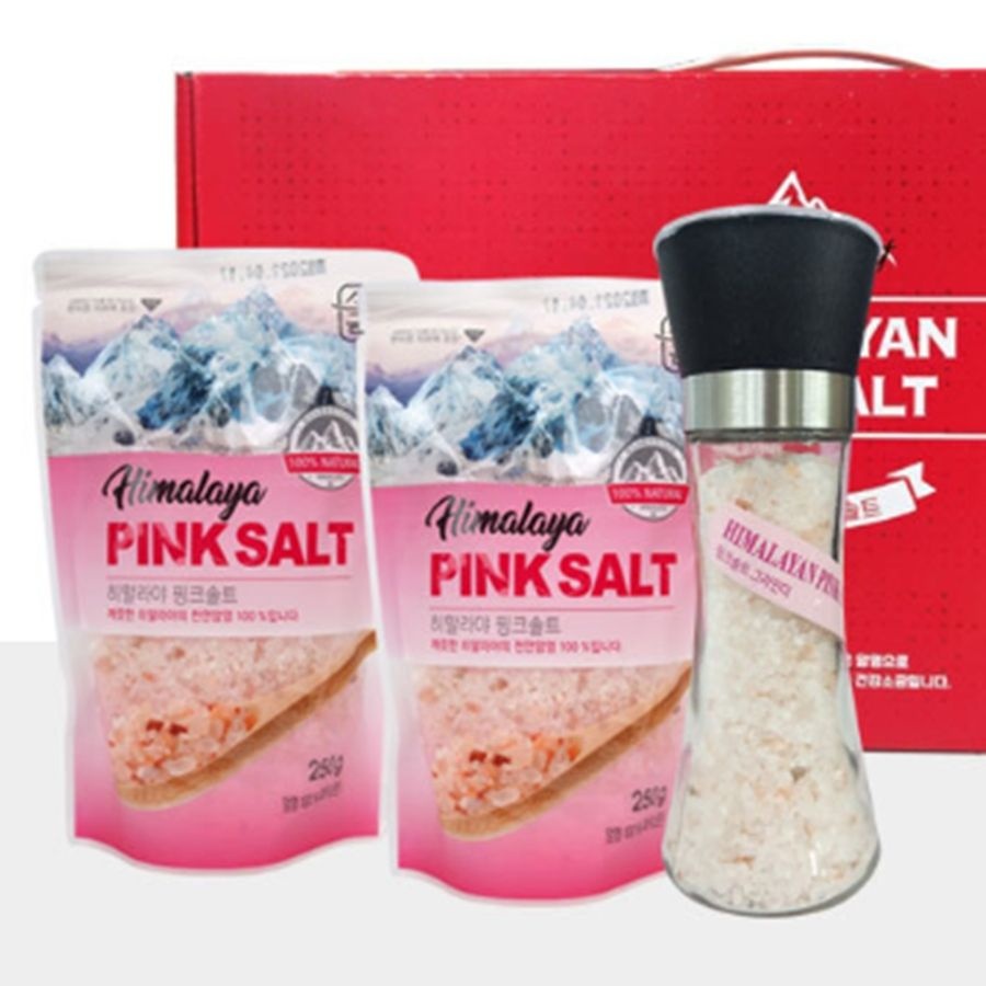 추석 선물세트 특가 단체선물 생필품 생활용품 핑크 솔트 소금 그라인더포함