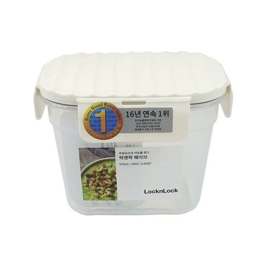 락앤락 웨이브 570ml WHT LWC202 웨이브밀폐용기 주방용기