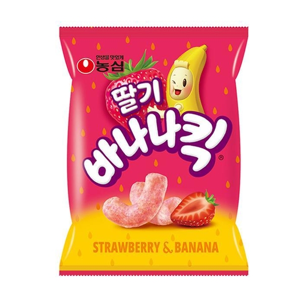 과자 농심 딸기 바나나킥 60g 8개