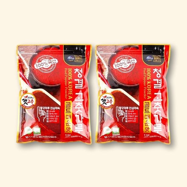 동강마루 26년산 영월농협 동강마루 국산 청결 햇고춧가루 매운맛 1kg x 2팩 / 햇고추