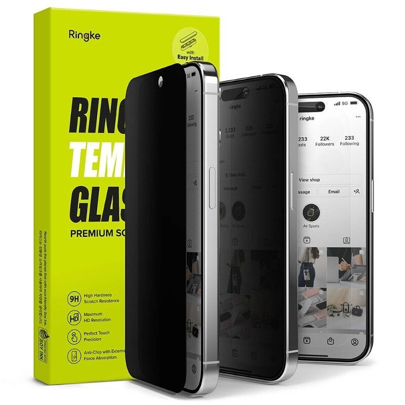 (주)리어스 링케 (현대Hmall) 링케 아이폰15 프로 강화유리 액정보호필름 사생활보호 프라이버시 템퍼드 글라스