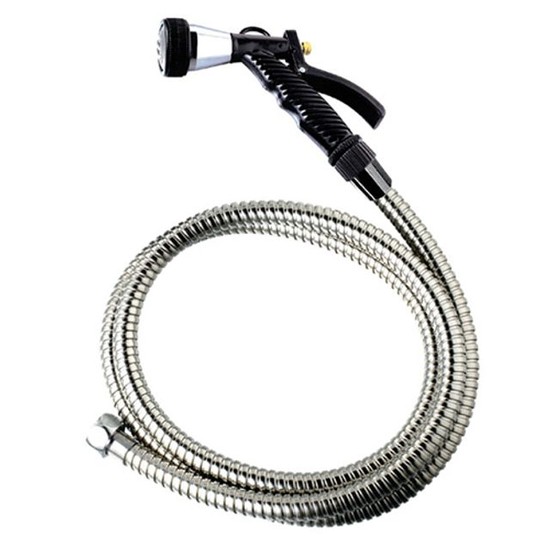 (주)에이치플러스몰 분사기 베란다용 스텐호스set-5m 스텐호스 베란다호스 호스용품 청소소희
