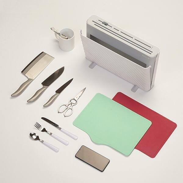 (현대Hmall) 아트박스/어바웃케이 UVC 칼 도마 살균기 TPU 향균 도마 포함 자외선 살균 건조기