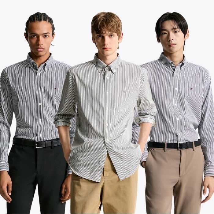 [공식][정상가:189,000원] [Asian regular fit] 포플린 스트라이프 셔츠 4종 택1 T12F6WSH011MT2