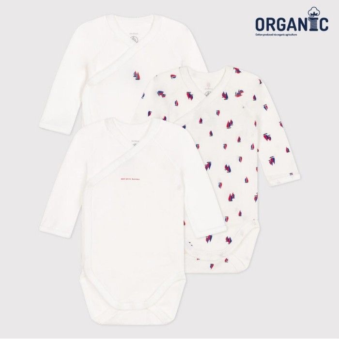 쁘띠바또 쁘띠보트 랩 바디수트 3팩  NUF43NB65F_DN