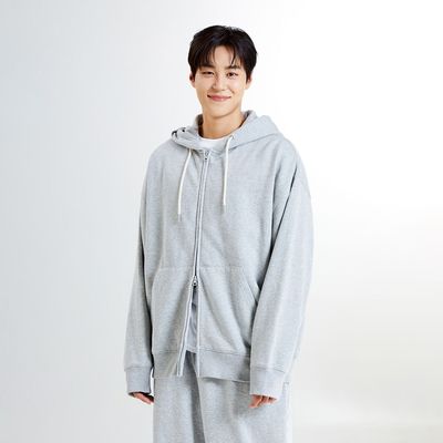 골지 후드 집업