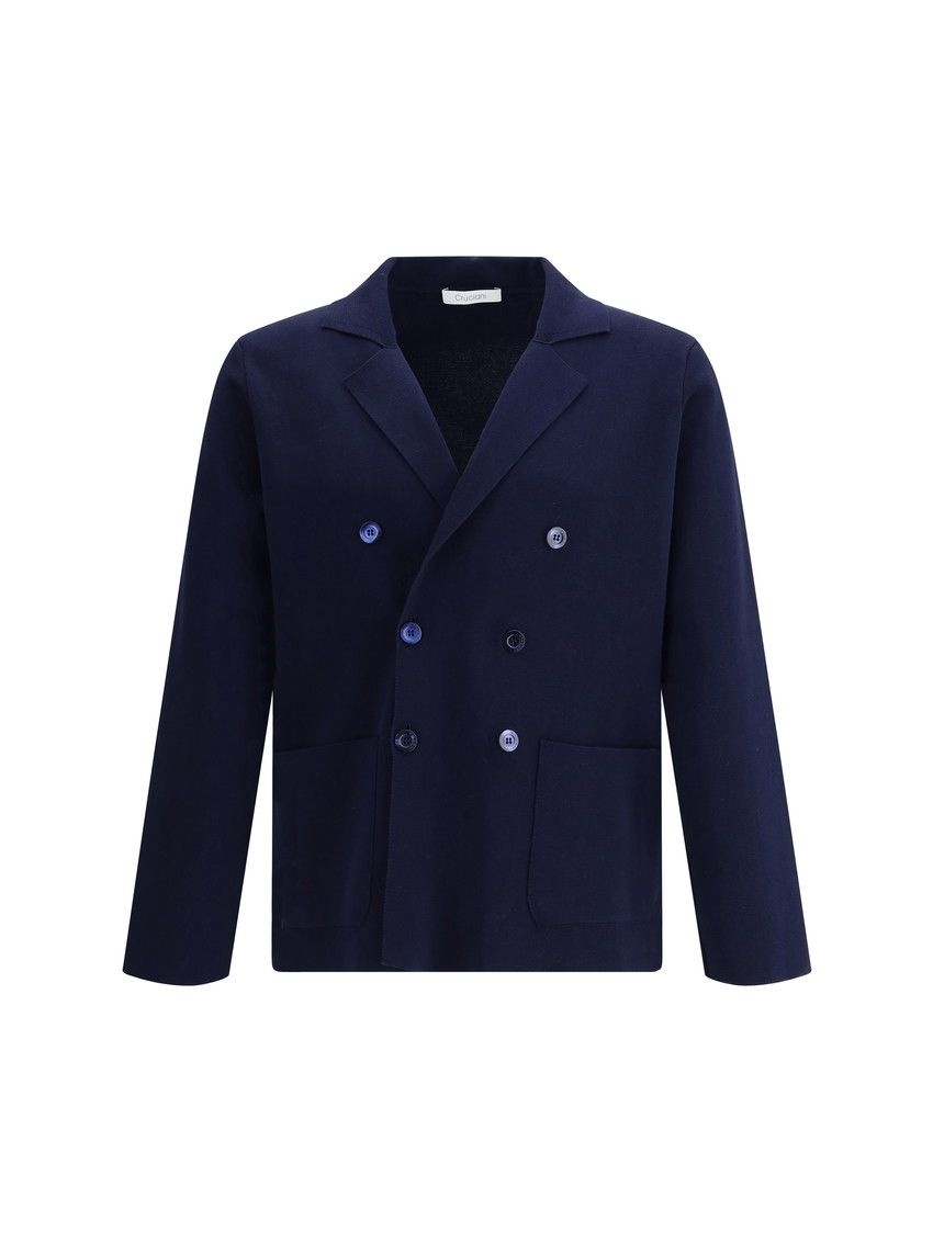 크루치아니 [크루치아니] 남성 니트 재킷 네이비 UC5156215R744101