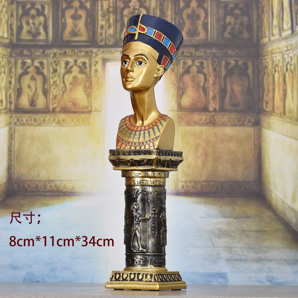 [소에몰 협력사]고대 이집트 파라오 초상화  기둥 장신구 집 투탕카 문 거실 호텔 장식
