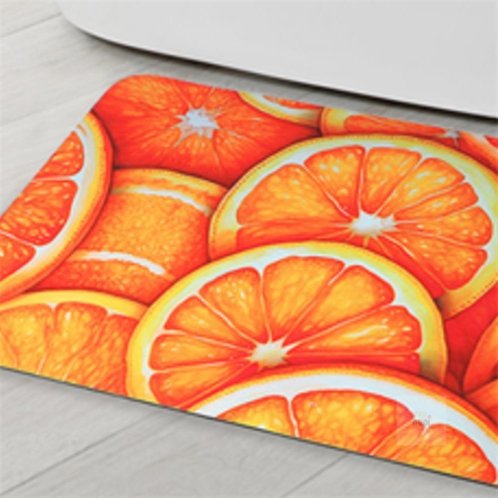 초이스마켓협력사 초이네 초흡수 소프트 규조토 발매트 (오렌지) 생활방수매트 미끄럼방지매트 주방발매트