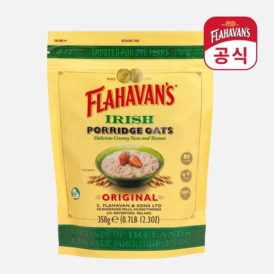 [플라하반 공식수입원] 포리지 오트밀 파우치 350g