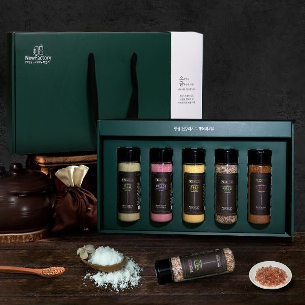 [솔트마켓]  프리미엄 쏠트 블랙라벨 5종/핑크함초,강황,흑마늘,백년초,뽕잎