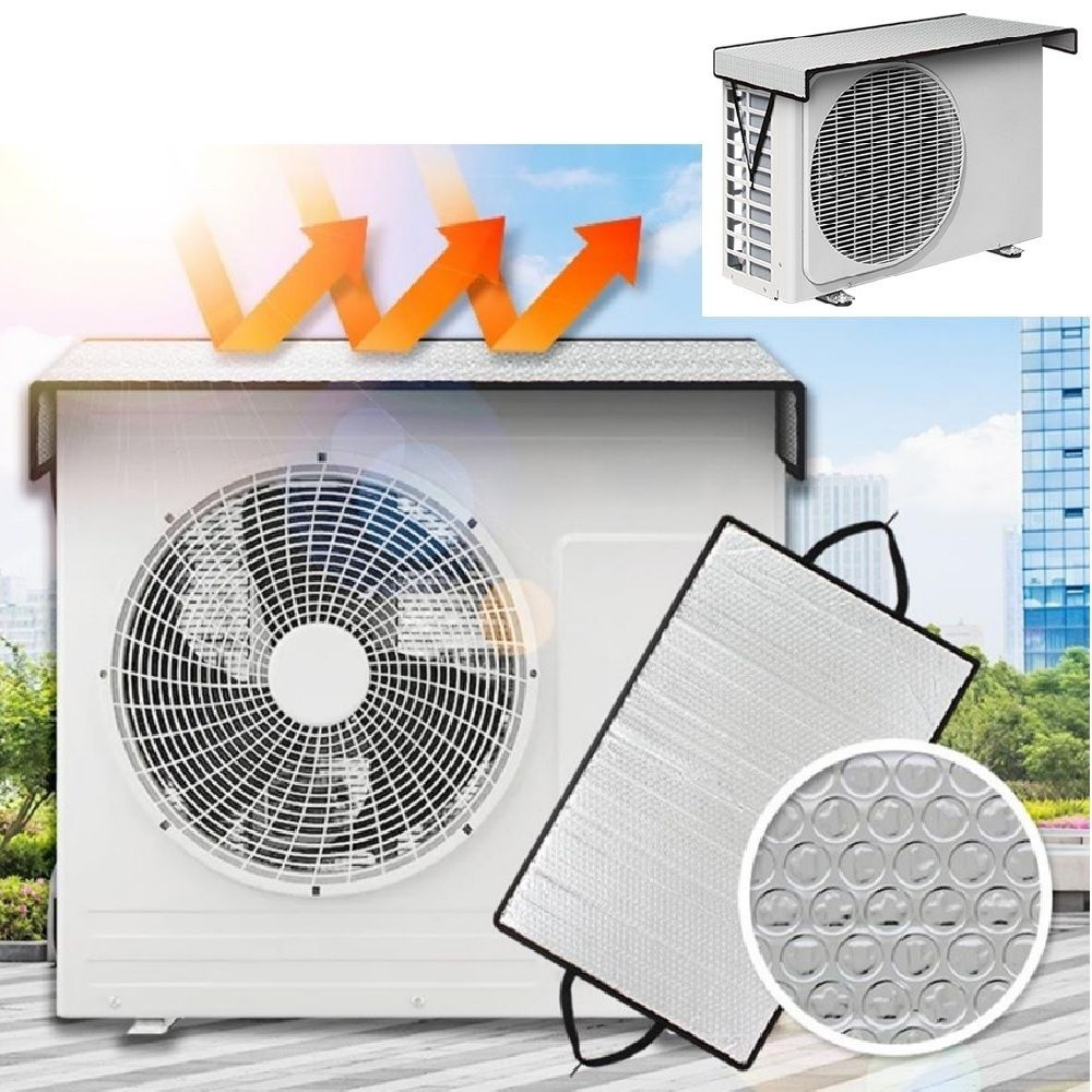 SJ리빙용품도소매 전기요금절약 에어컨 실외기 열기차단커버 간편설치 차양막 햇빛가리개 실외기덮개 전기절약