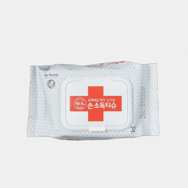 노브랜드 손소독티슈 32매 10개 아기 업소용 일회용