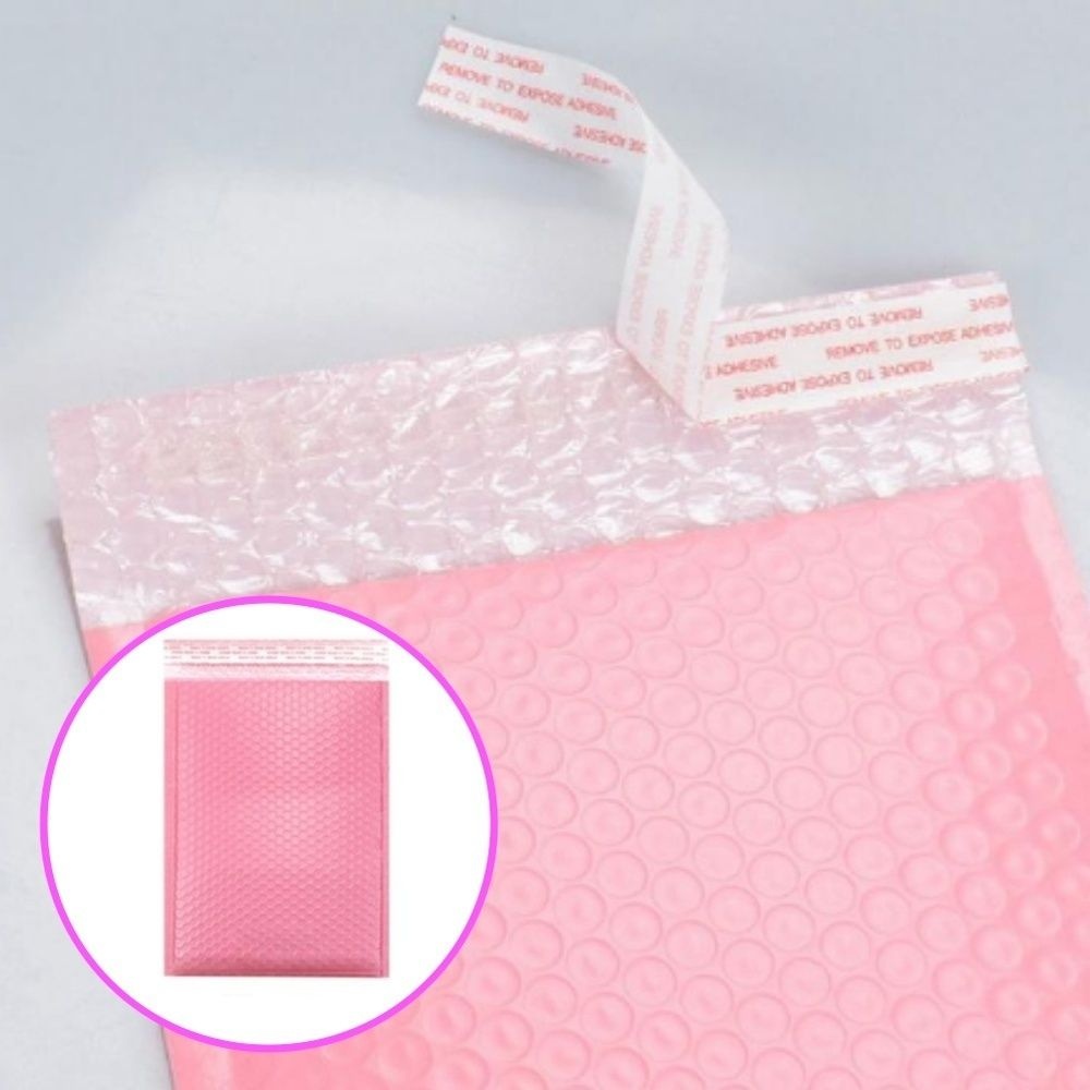 [Shenzhen products company]포토카드소형택배봉투 파스텔 핑크 에어캡 접착 안전 문구점 팬시샵 온라인몰