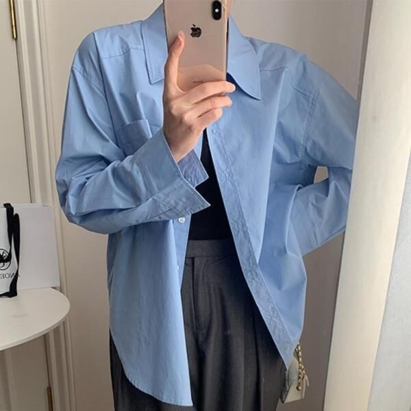[아트박스] /신상오픈런 여자 카라넷 오버핏 데일리 베이직 소라 셔츠