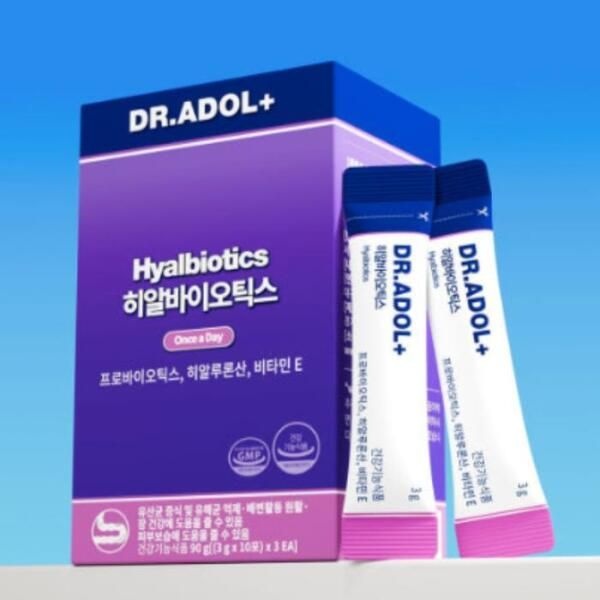 [셀러허브 식품] 닥터아돌 히알바이오틱스 유산균 히알루론산 3g 30포