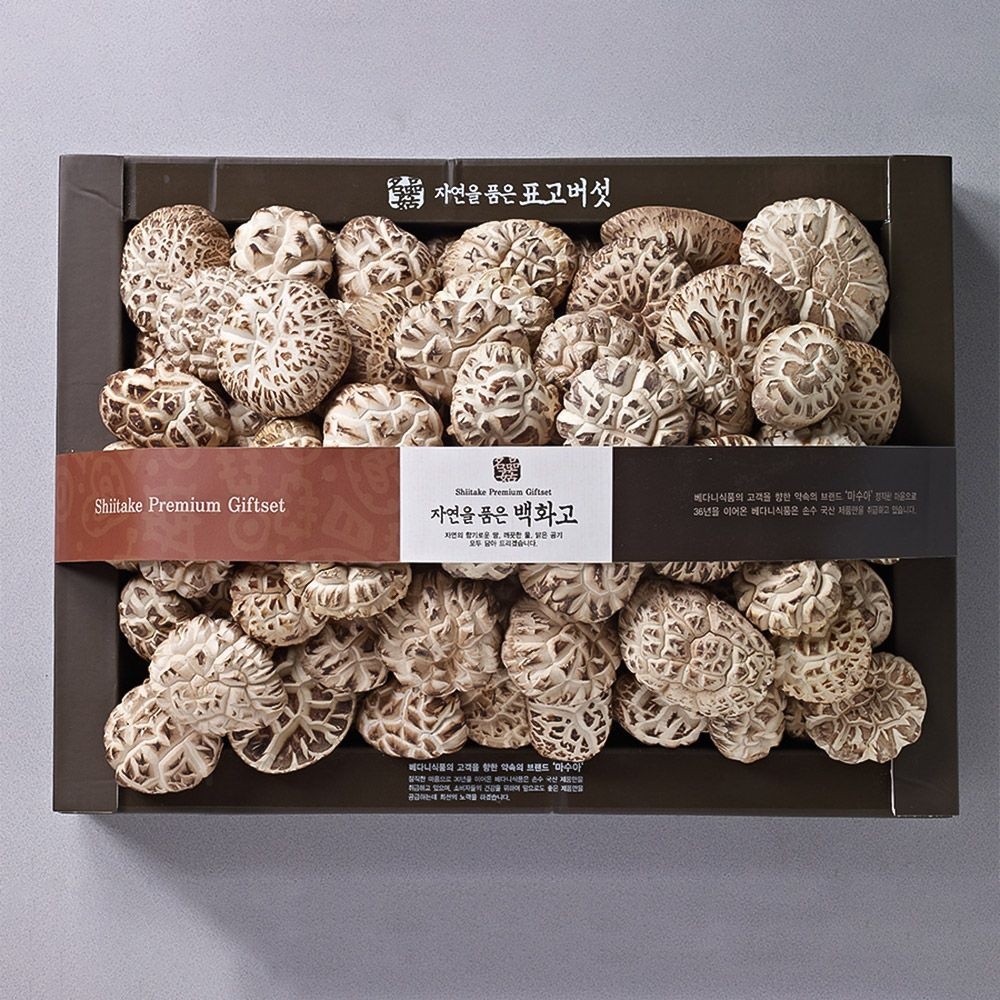강원도 설악산 자연을 품은 마수아 표고버섯 백화고 버섯 세트 2호 (500g)