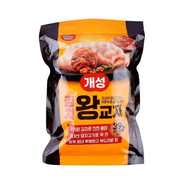 개성김치왕교자 만두 1,140g 2개 학생 아이 간식 냉동 저녁