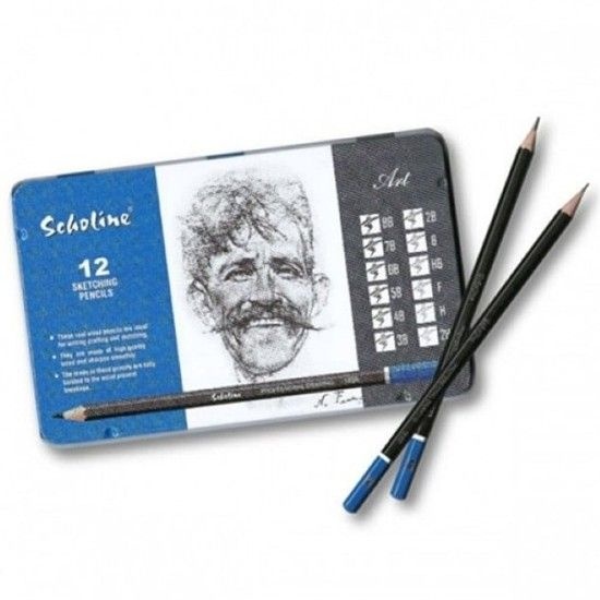 상품상세참조 티티 스케치용 미술연필세트 12본(8B-2H)