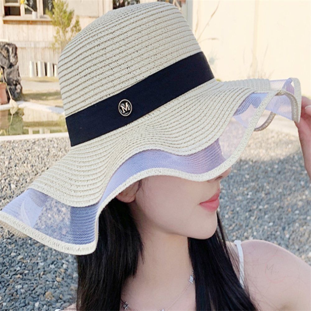 해들추천샵 여름 비치모자 사랑스러운모자 햇빛차단모자 해수욕모자