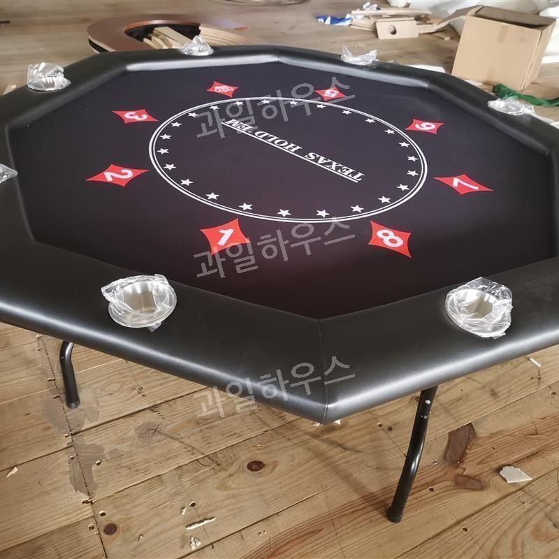[중국]테이블 홀덤 접이식 카지노 펍 상판 전자동 포커 간이 원형 게임