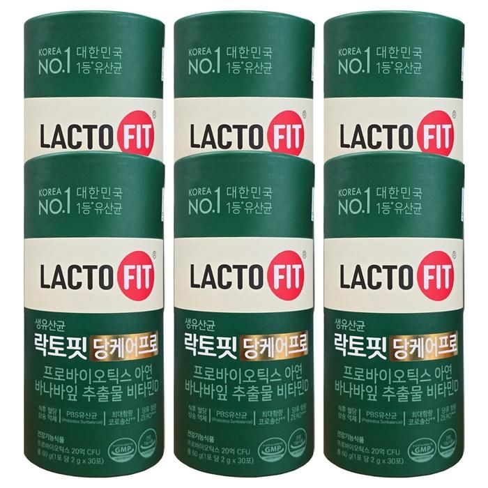 락토핏 당케어프로 생유산균 2g x 30포 6개  HIS