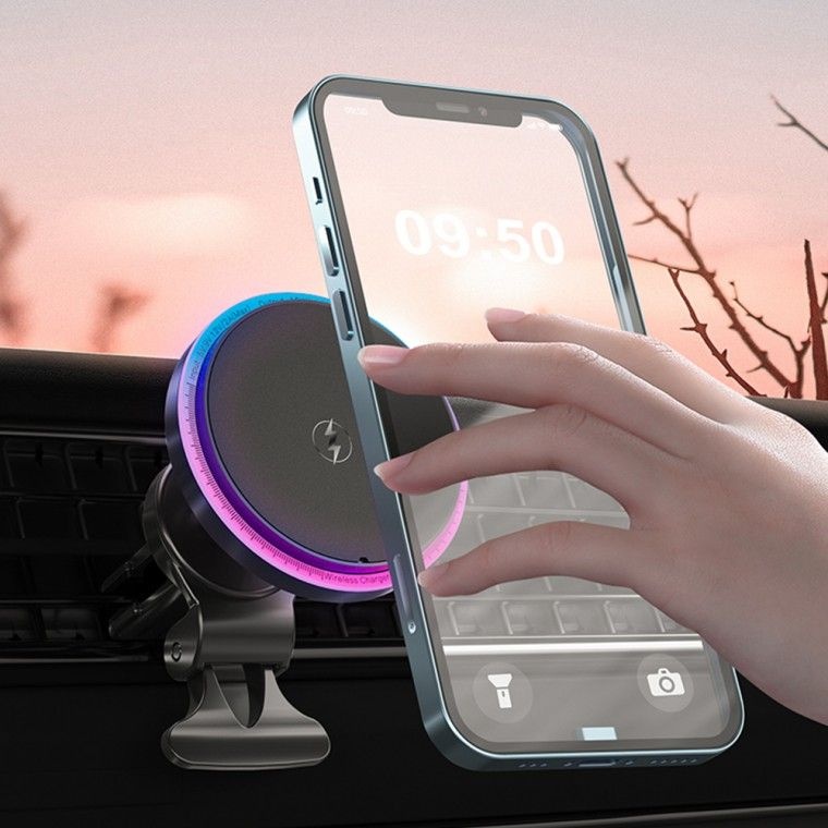 차량용 맥세이프 자석 핸드폰 거치대 1초부착 초고속 무선충전 강력 밀착고정 안전한 스마트폰 차량거치대