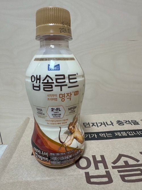 삼양패키징 매일유업 리뉴얼 앱솔루트 명작 액상 2FL 분유 1단계, 0-12개월, 200ml 24입(니플미포함)