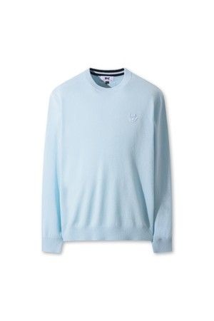 왁 [왁 골프 WAAC] 맨 캐시미어 블렌디드크루넥 스웨터 블루 WMWAW25703 BUL