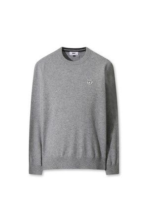 왁 [왁 골프 WAAC] 맨 캐시미어 블렌디드크루넥 스웨터 그레이 WMWAW25703 GYM