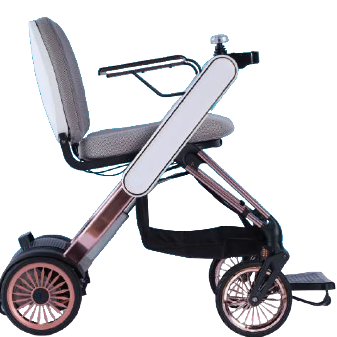 BEIZ 인기있는 고급형 자동 접이식 경량 전동 휠체어 노약자 장애인 나드리용 휠체어