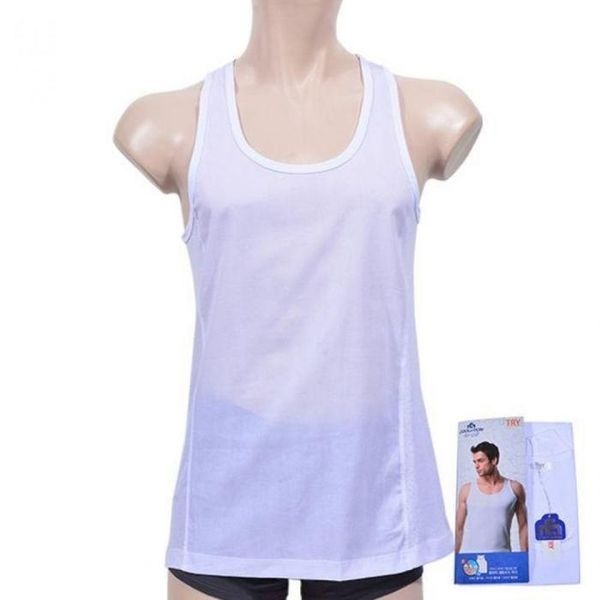 [하프클럽]않은 자극적이지 매쉬 쿨모시 남자런닝-110까지 백색