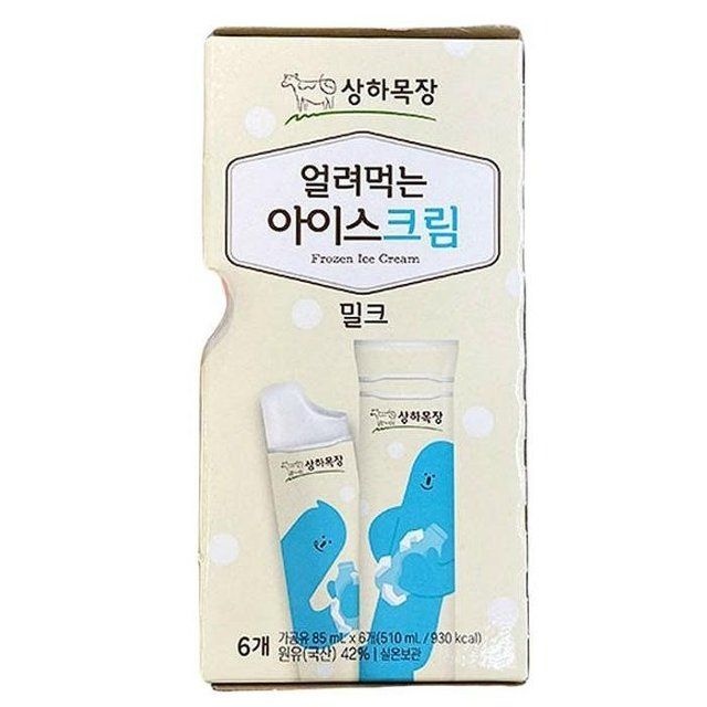 매일유업 상하목장 얼려먹는 아이스크림 85ml x 6 X 1개 m80333