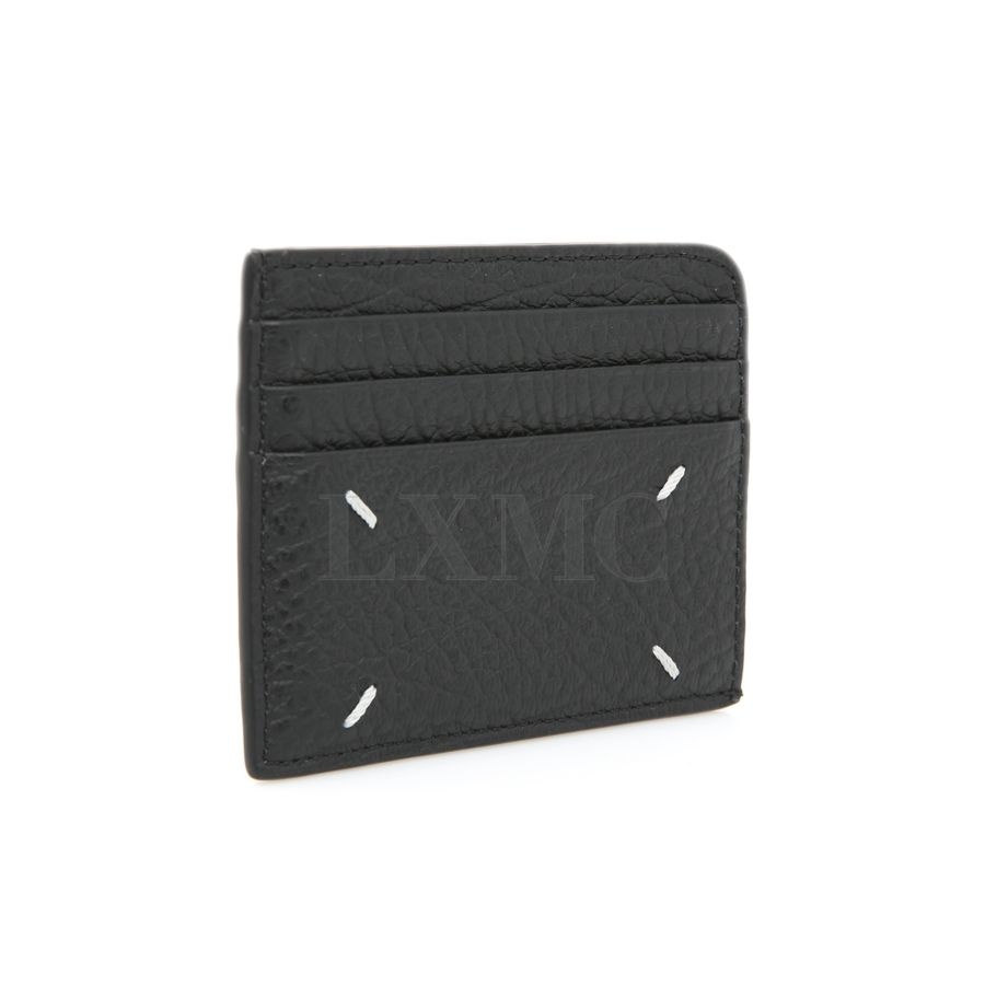 메종 마르지엘라 스티치 그레인 카드지갑 블랙 SA3VX0007 *