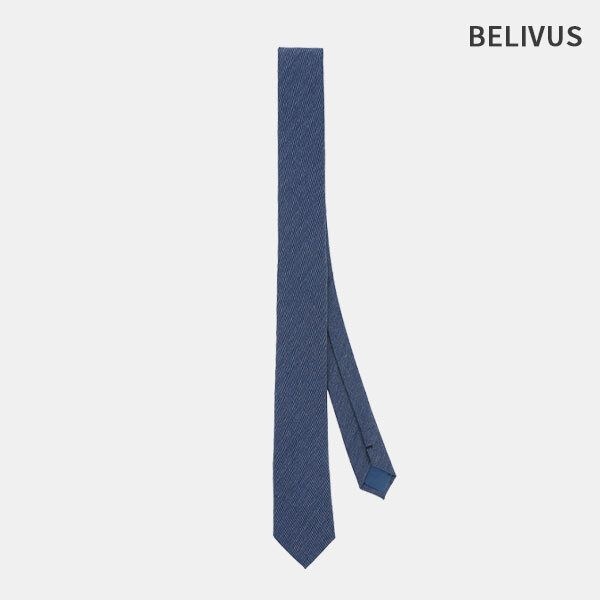 [패션플러스][빌리버스]빌리버스 캐주얼 패션 넥타이 블루 코튼 데님 슬림 청넥타이 BSMT021