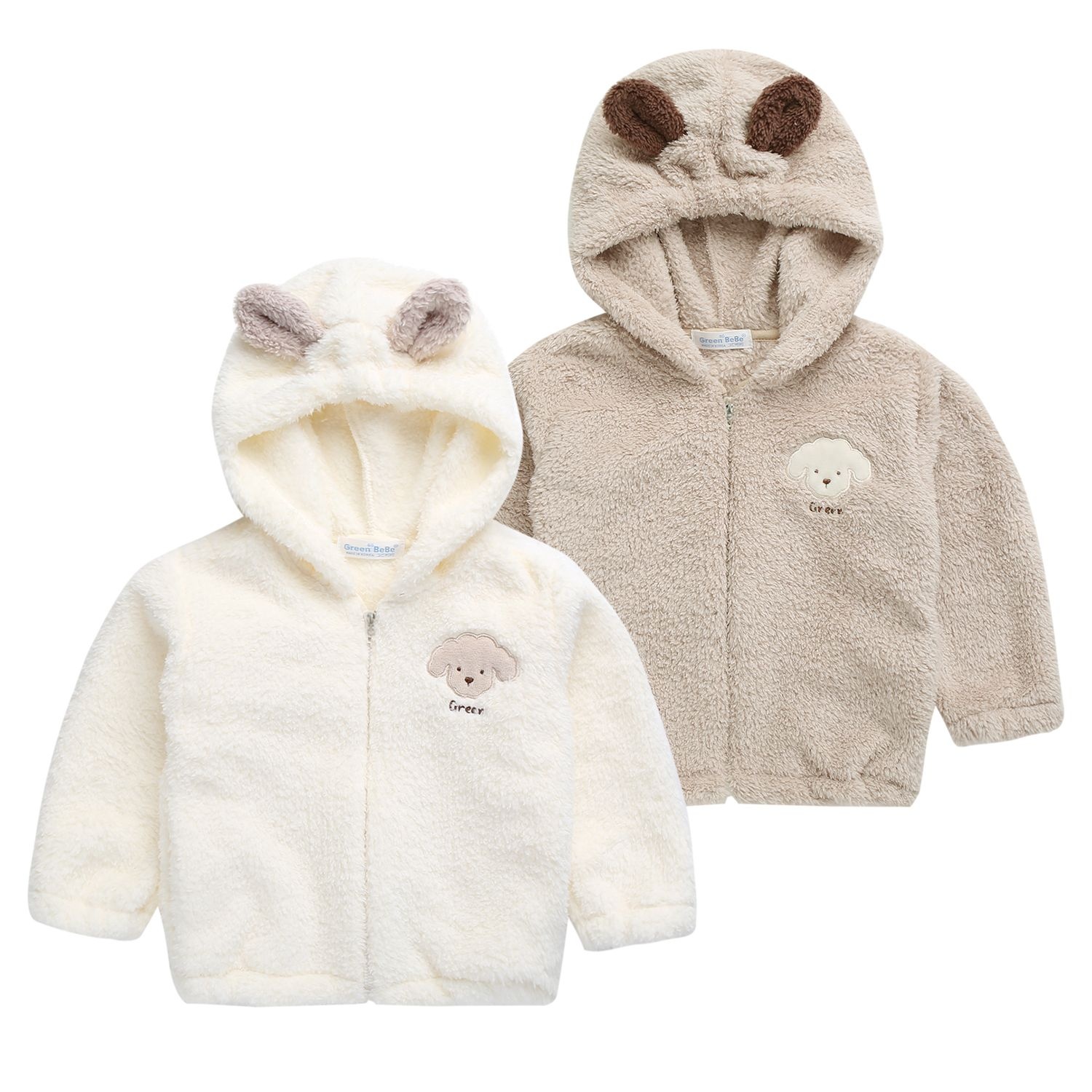 그린베베 그린베베 [그린베베] 국내원단 아기옷 유아 겨울용 포포 보아퍼 후드점퍼(단품)