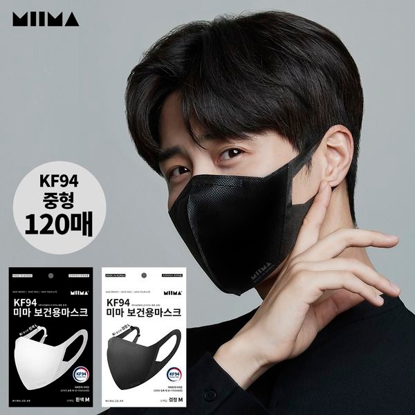 [패션플러스][미마마스크]KF94/중형_길이조절 가능한 미마 보건용 마스크 120매
