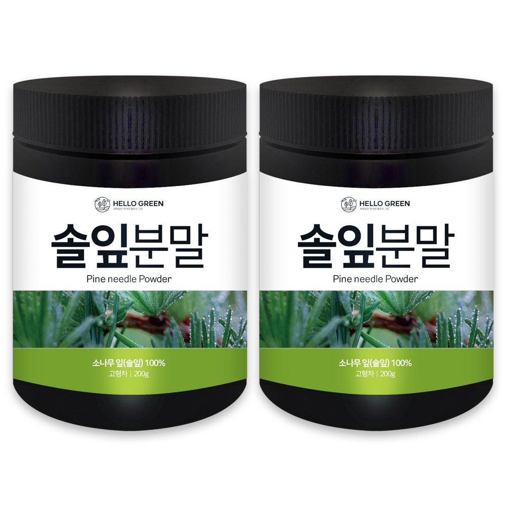 헬로우 그린 헬로우그린 국산 솔잎 분말 200g X 2통