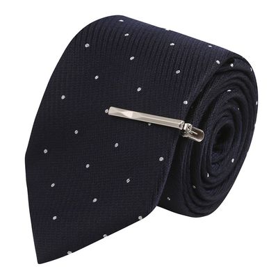 흑백 폴카 도트 넥타이