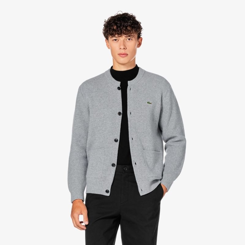 [롯데백화점] 라코스테 남성 크루넥 방모 가디건 멜란지그레이 AH503E-55N_CCA LE1220065813