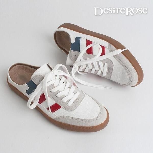 디자이어로즈 [디자이어로즈] 남성 캐주얼 사선 뮬 스니커즈 블로퍼 2cm