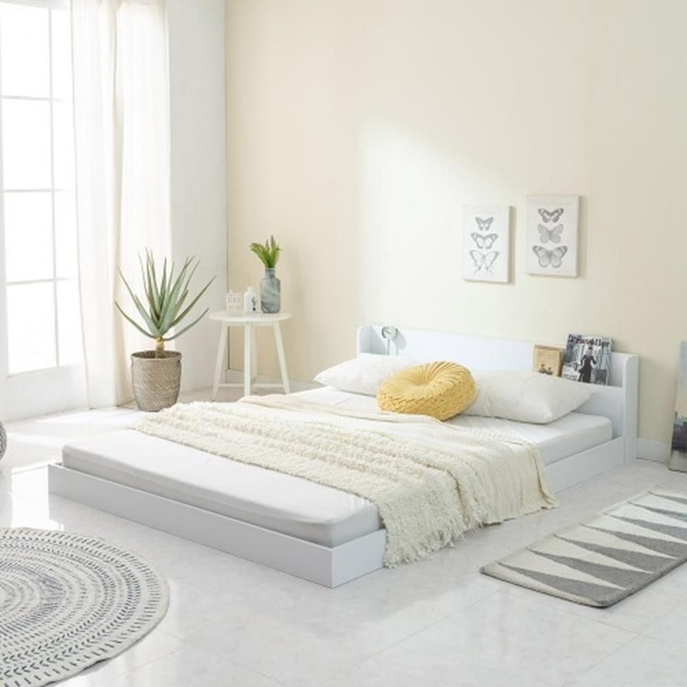 협력사 낮은 저상형 가족 거실 침대프레임 매트리스퀸 부부 안방 신혼 Q